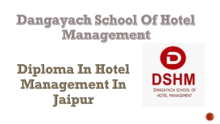 dangayach school of hotel management