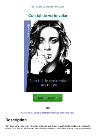 PDF Books Con tal de verte volar