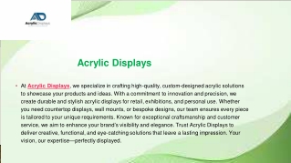 Acrylic Displays