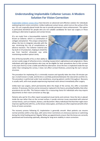 understanding implantable collamer lenses