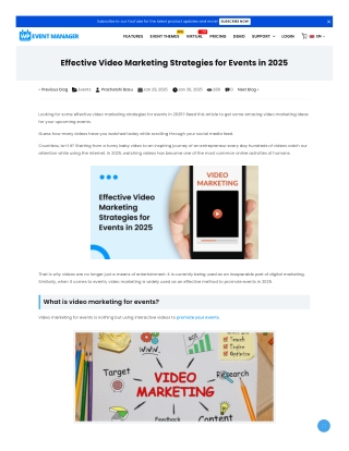 Effective Video Marketing Strategies for Events