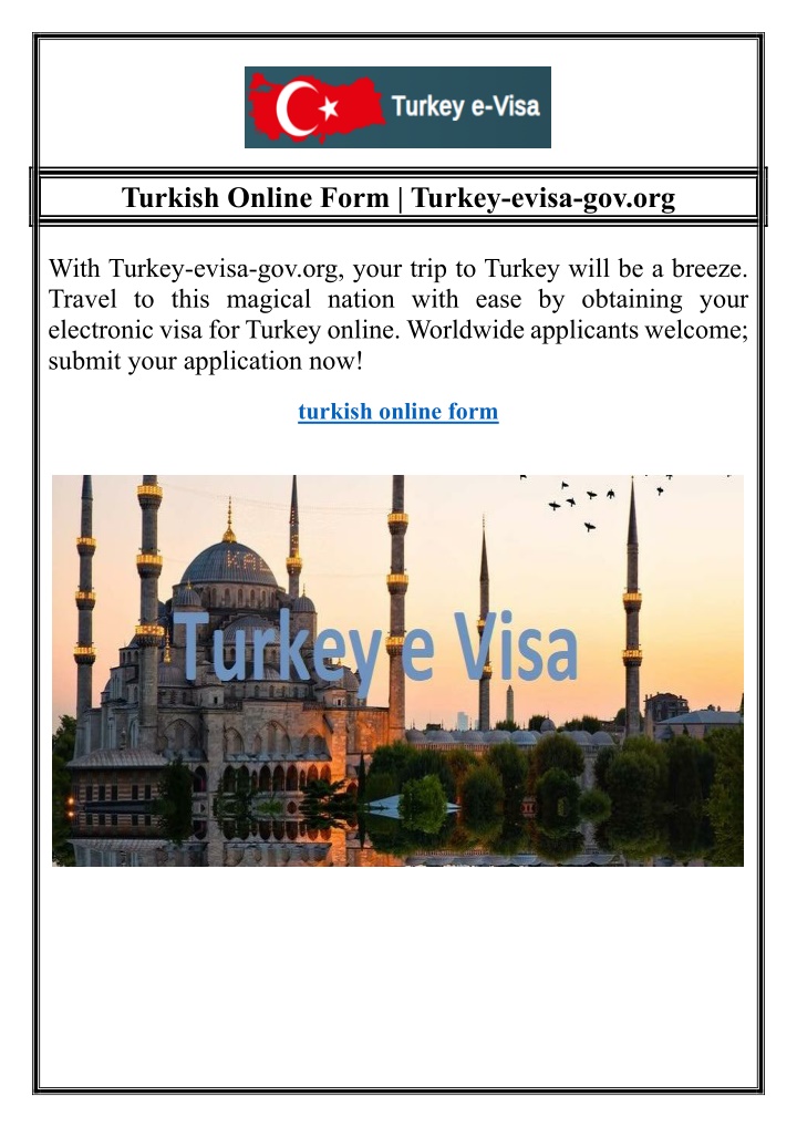 turkish online form turkey evisa gov org