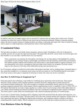what types of glass do stores and companies make