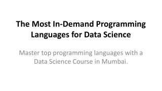 the most in demand programming languages for data