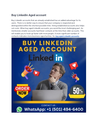 buy linkedin aged account