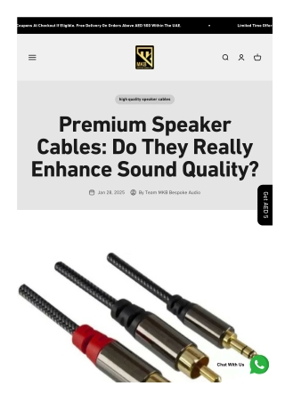 Premium Speaker Cables: Do They Really Enhance Sound Quality?