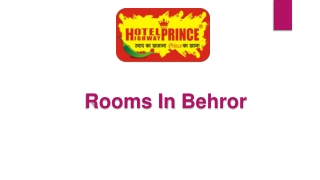 rooms in behror