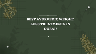Best Ayurvedic Weight Loss Treatments in Dubai – A Natural & Holistic Approach