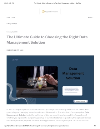 The Ultimate Guide to Choosing the Right Data Management Solution