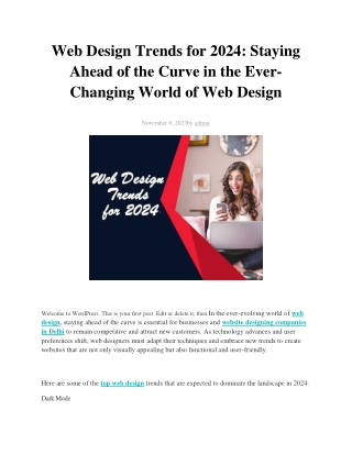 web design trends for 2024 staying ahead