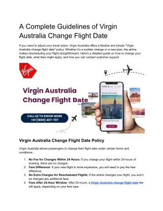 a complete guidelines of virgin australia change