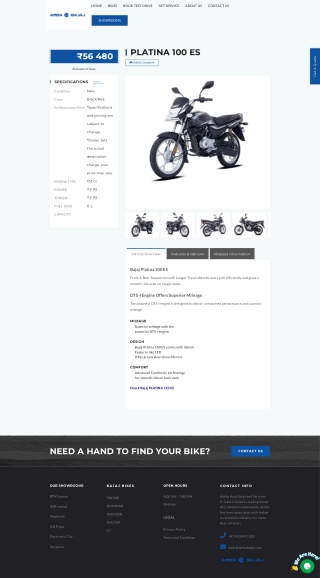 Bajaj Platina 100 ES Price In Bangalore - Mileage  Amba Bajaj