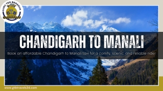 Chandigarh to Manali Taxi Service