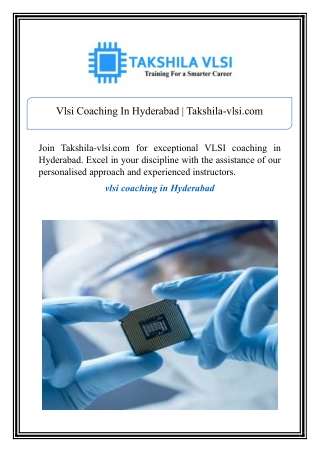 vlsi coaching in hyderabad takshila vlsi com