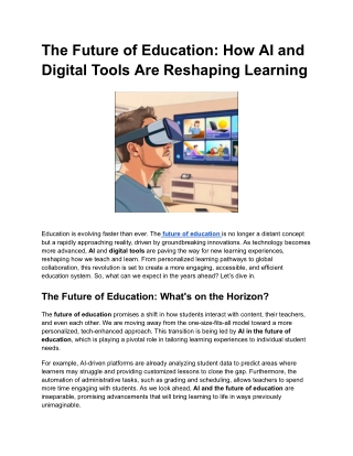 the future of education how ai and digital tools