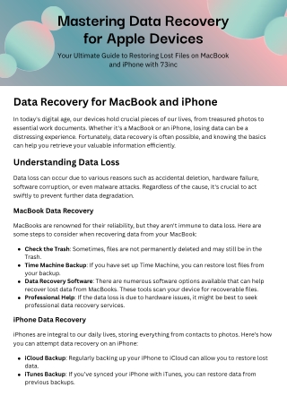 mastering data recovery for apple devices