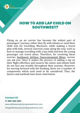 Southwest Airlines Unaccompanied Minor