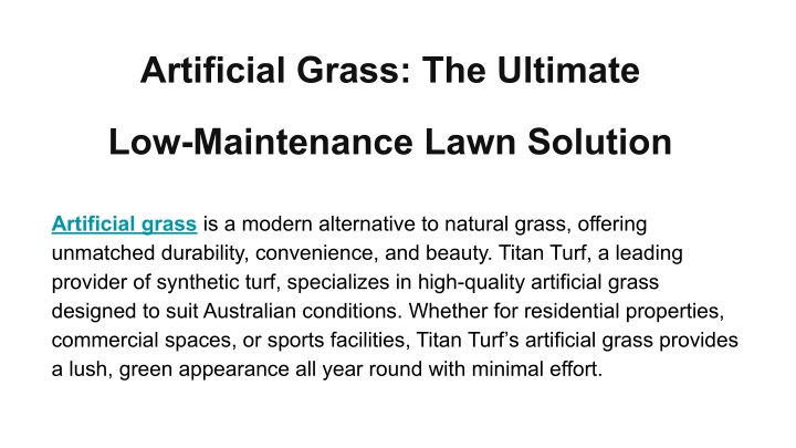 artificial grass the ultimate