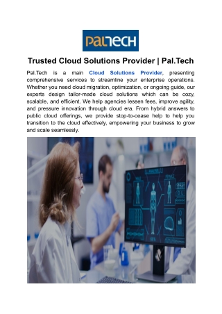 Trusted Cloud Solutions Provider _ Pal.Tech