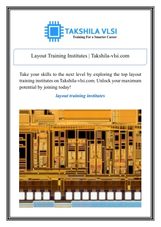 layout training institutes takshila vlsi com