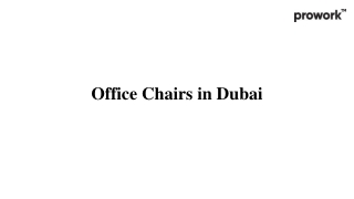 Office Chairs in Dubai