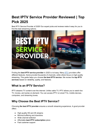 best iptv service provider reviewed top pick 2025