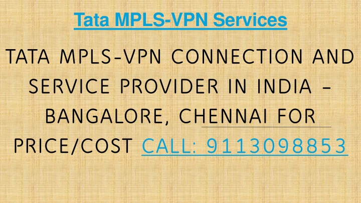 tata mpls vpn services