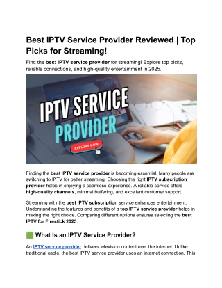 Best IPTV Service Provider Reviewed _ Top Picks for Streaming