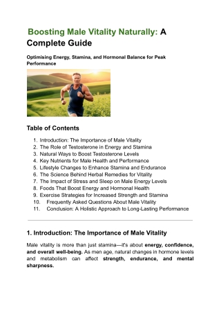 boosting male vitality naturally a complete guide