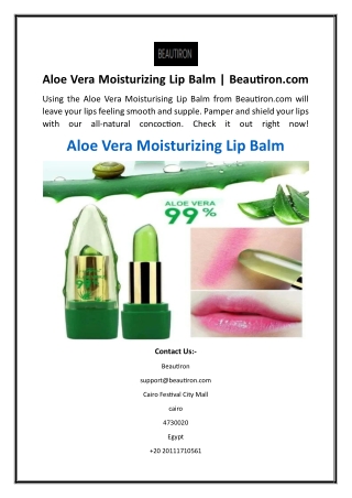 aloe vera moisturizing lip balm beautiron com