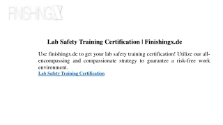 lab safety training certification finishingx de
