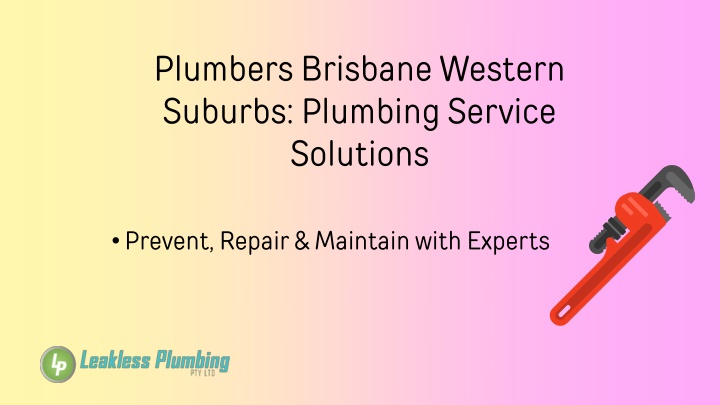 plumbers brisbane western suburbs plumbing