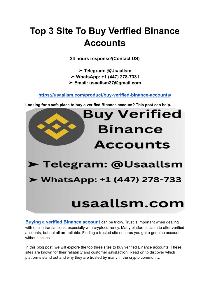 top 3 site to buy verified binance accounts