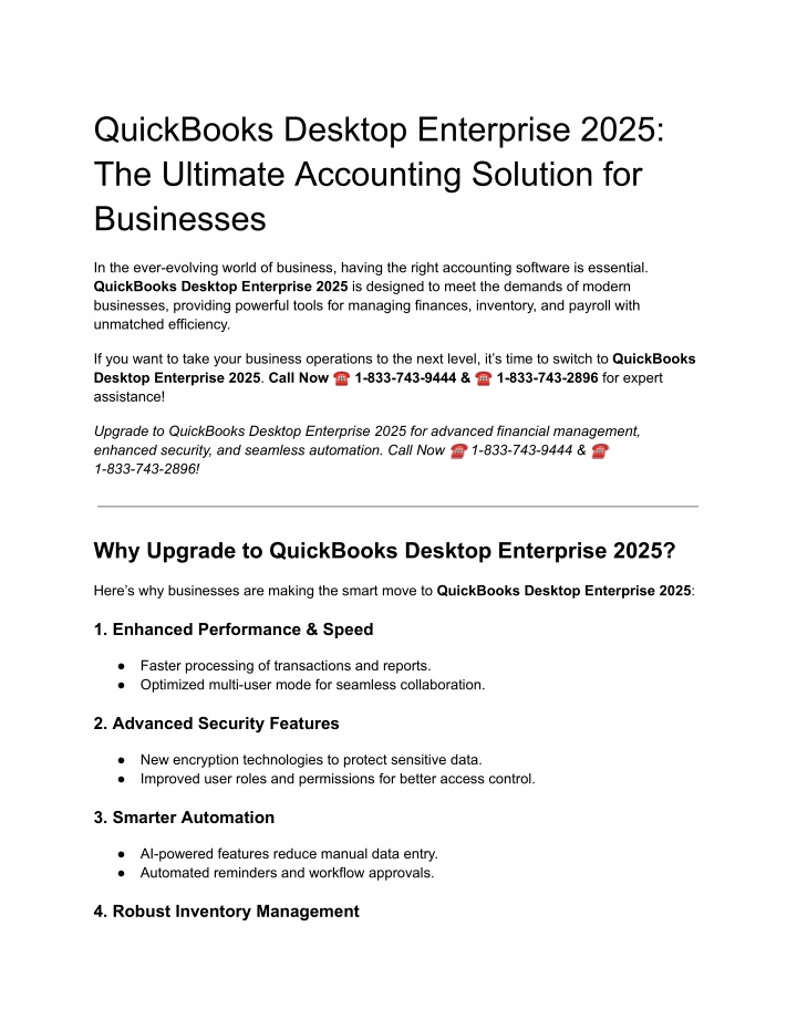 quickbooks desktop enterprise 2025 the ultimate