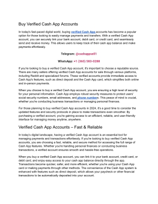 What’s the Best Place to Buy Verified Cash App Accounts?