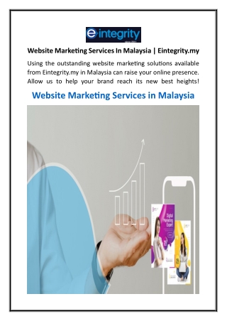 Website Marketing Services In Malaysia  Eintegrity.my