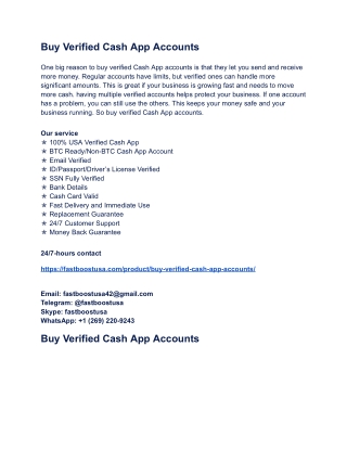 The Best Place To Buy Verified Cash App Accounts 2024