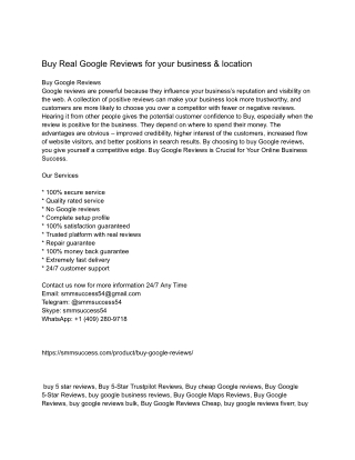 11.11 Top Sites To Buy Google Reviews