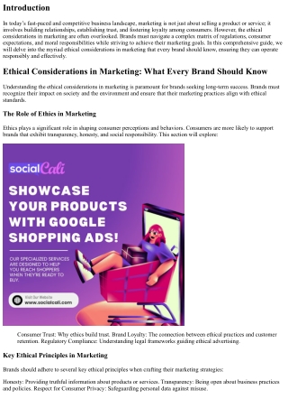 Ethical Considerations in Marketing: What Every Brand Should Know