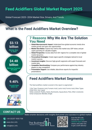 Feed Acidifiers Global Market Report 2025- Comprehensive Feed Acidifiers Market