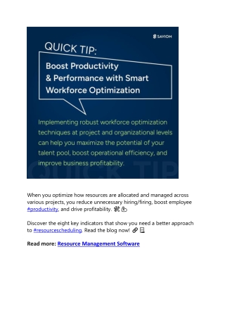 when you optimize how resources are allocated