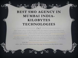 Best SMO Agency in India- Kilobytes Technologies