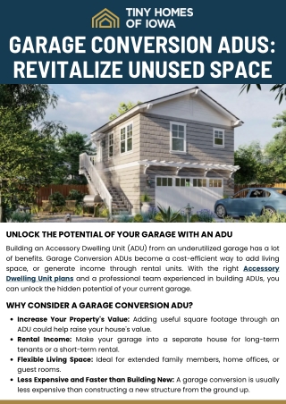 Garage Conversion ADUs: Revitalize Unused Space