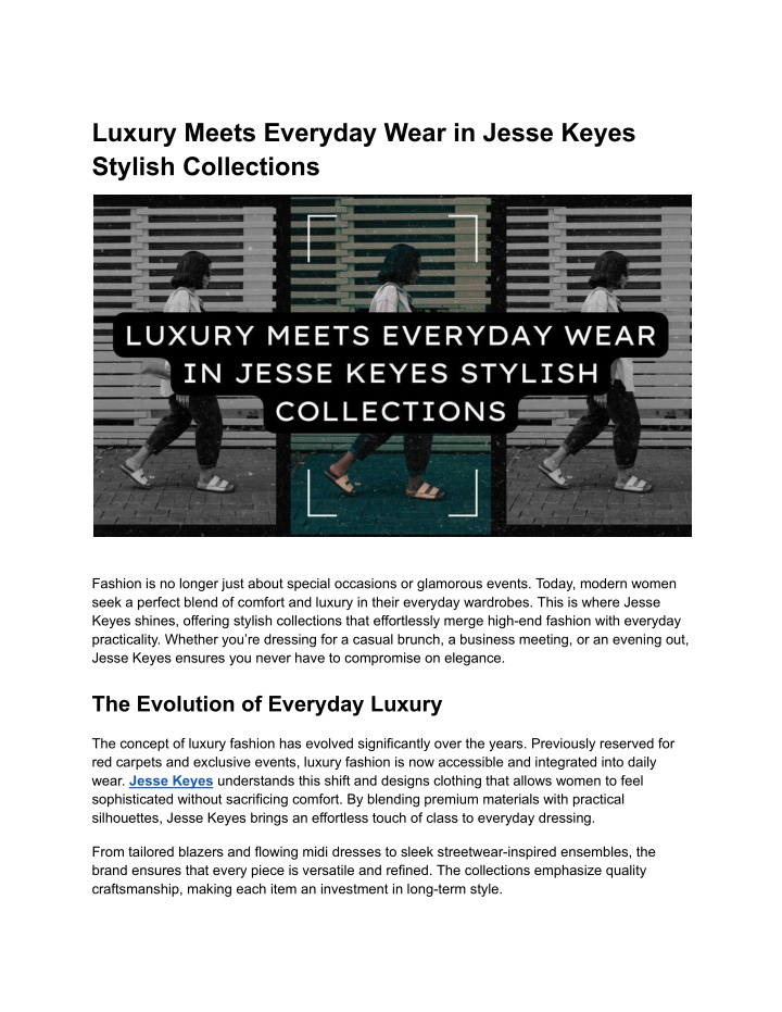 luxury meets everyday wear in jesse keyes stylish