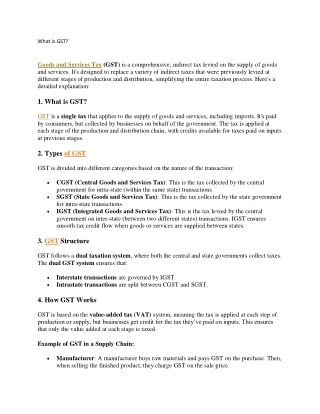 What is GST
