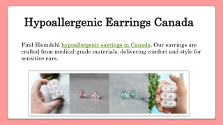 Hypoallergenic Earrings Canada