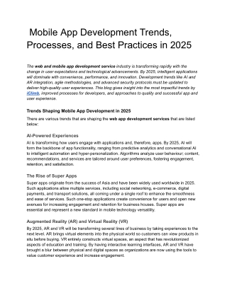 _Mobile App Development Trends, Processes, and Best Practices in 2025