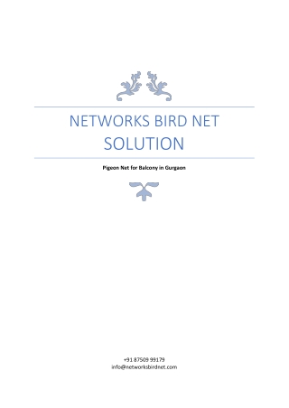 Pigeon Infestation? Get the Best Pigeon Net for Balcony in Gurgaon Today!