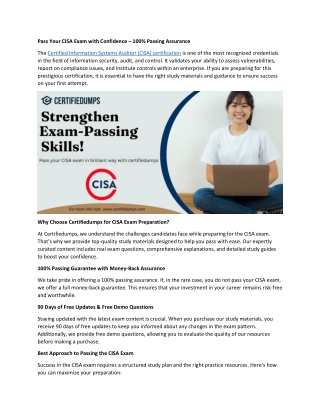 pass your cisa exam with confidence 100 passing
