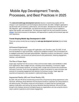 _Mobile App Development Trends, Processes, and Best Practices in 2025